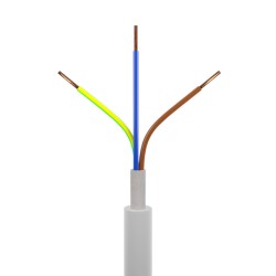 1m Przewód 3x1,5 mm2 NYM-J 300/500V szary NKT kabel 5636