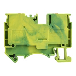 Złączka szynowa przelotowa zaciskowa żółto-zielona PE 6mm2 1P UL