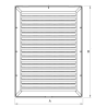 Kratka wentylacyjna skośna z siatką 21x14 