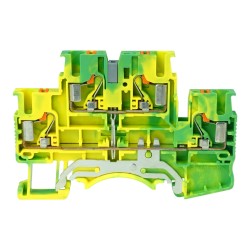 Złączka szynowa zaciskowa 2,5mm2 2-piętrowa 4-przewodowa żółto-zielona PE 5774