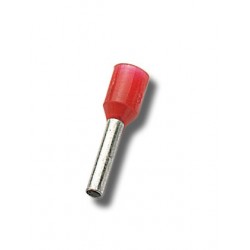 100 sztuk Końcówka tulejkowa izolowana czerwona cynowana 1mm2 x 8 mm 0473