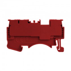 Złączka szynowa 1,5mm2 1P 3-przewodowa zacisk push-in czerwona