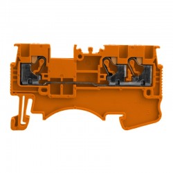 Złączka szynowa 1,5mm2 1P 3-przewodowa zacisk push-in pomarańczowa
