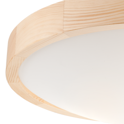 Lampa sufitowa plafon drewniany sosnowy LED 2-punktowy wypukły 37 cm 1254
