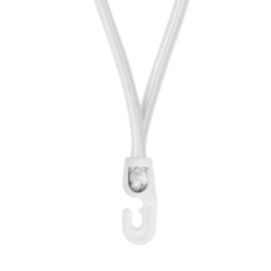 Guma elastyczna z hakiem PVC 0,4x18cm biała Bradas 5518