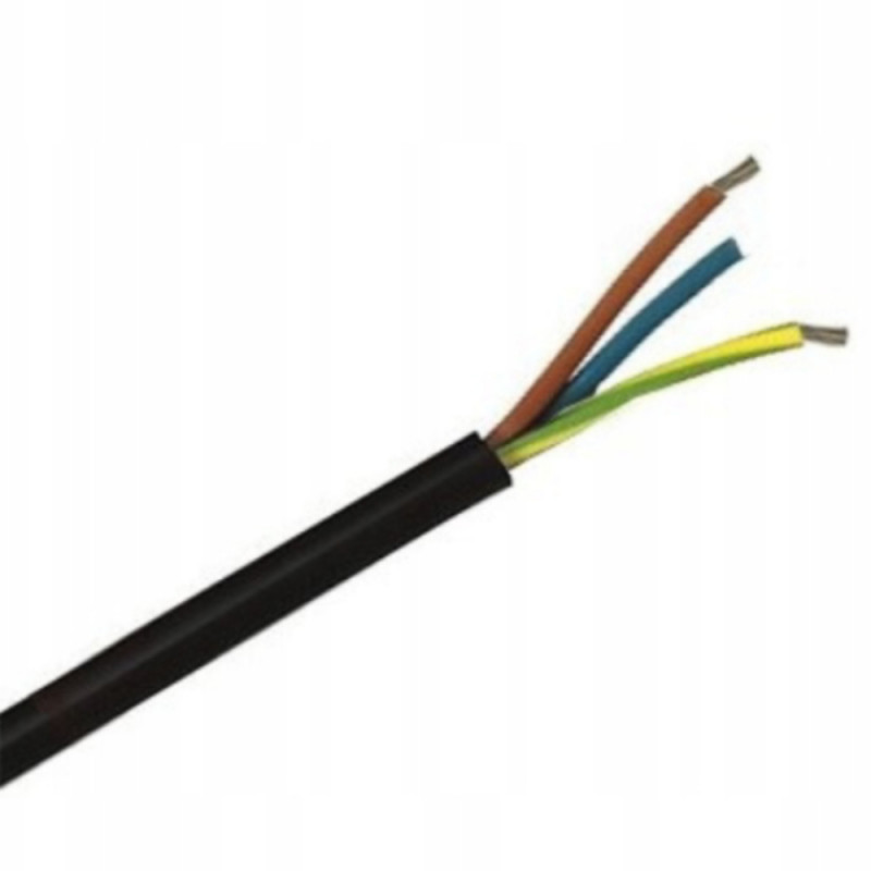 1m Przewód przemysłowy 3x2,5mm2 H07RN-F OnPD 450/750V kabel czarny w gumie giętki 1124-311AA-YY010