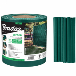 Taśma ogrodzeniowa balkonowa zielona 19cm x 35m + klipsy BRADAS 0261