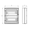 Rozdzielnica natynkowa HIGHT IP65 36 modułowa