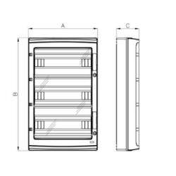 Rozdzielnica natynkowa HIGHT IP65 54 modułowa