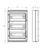 Rozdzielnica natynkowa HIGHT IP65 54 modułowa