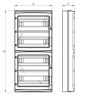 Rozdzielnica natynkowa HIGHT IP65 72 modułowa transparentne drzwi 940.72 M-L 4885