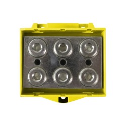 Złączka szynowa 25-150mm2 żółto-zielona 6 otwor 1P