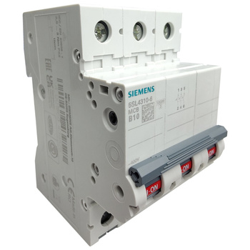 SIEMENS Wyłącznik nadprądowy B10A, 10kA 3P bezpiecznik 5SL4310-6