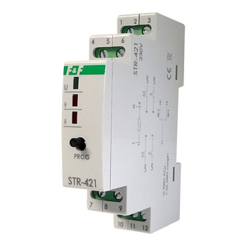 Sterownik rolet STR-421 dwuprzyciskowy na szynę 35mm 230V F&F STR-421 230V