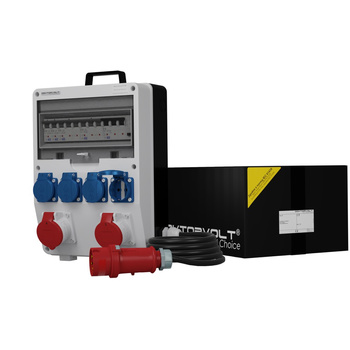 Rozdzielnica budowlana z kablem TD-S/FI 2x16A 4x230V SKH Schuko Doktorvolt 6800