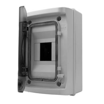 Rozdzielnica natynkowa HIGHT IP65 4 modułowa transparentne drzwi M-L 1x4 940.04