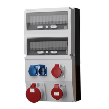 Rozdzielnica budowlana eXT 63A 32A 16A 2x230V Schuko Mennekes Doktorvolt DV-2360-D