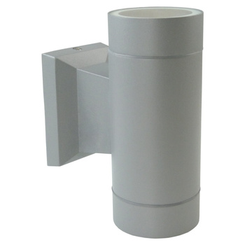 Oprawa elewacyjna 2xGU10 2x10W IP54 szara kinkiet lampa ścienna BALEO MINI GTV LD-BA2GU10-0M