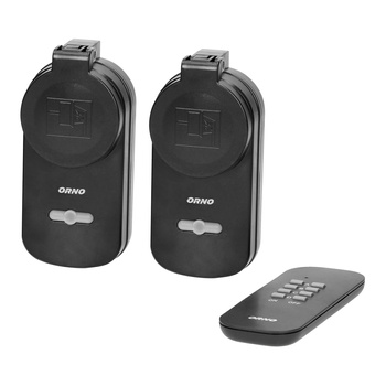 Zestaw bezprzewodowych gniazd sterowanych pilotem 2+1. IP44 . wersja Schuko OR-GB-429(GS)