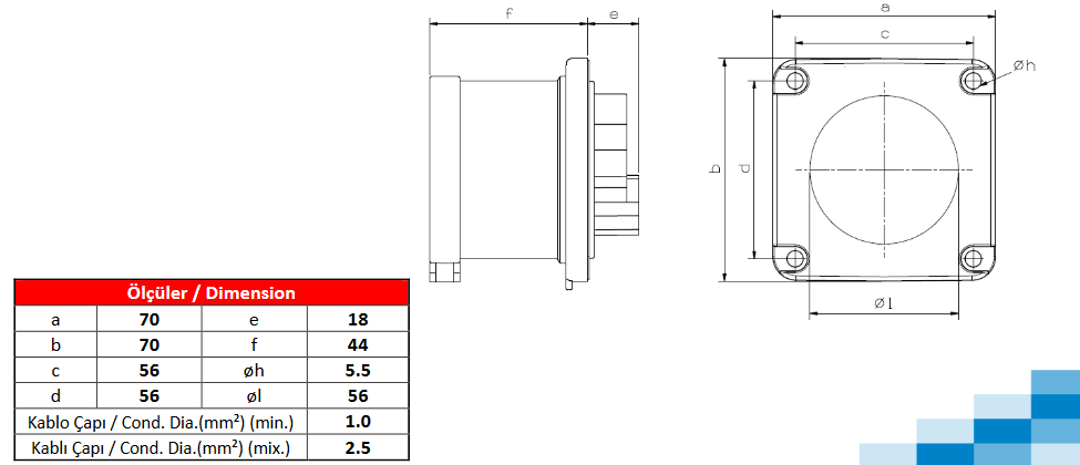 CEE Einbaustecker 5P 16A 400V IP44