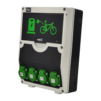Stacja ładowania rowerów elektrycznych 12 modułowa 4x230V 4xRCBO Doktorvolt DV-2137