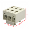 Złączka szynowa uniwersalna ETB 35/1x3 (L1,L2,L3) Al/Cu elektryczna śrubowa 6 otworów do kabli Elektro Becov UK3335.21