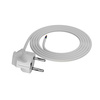 Przewód przyłączeniowy 1m z wtyczką kątową Uni-Schuko 250V 16A 3x1 mm² OMY PP-50 biały W-97163