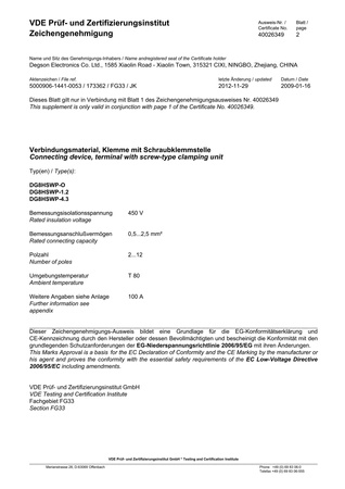 3x Listwa zaciskowa 2,5mm2 kostka 12-torowa z osłoną kabla VDE/UL 5422