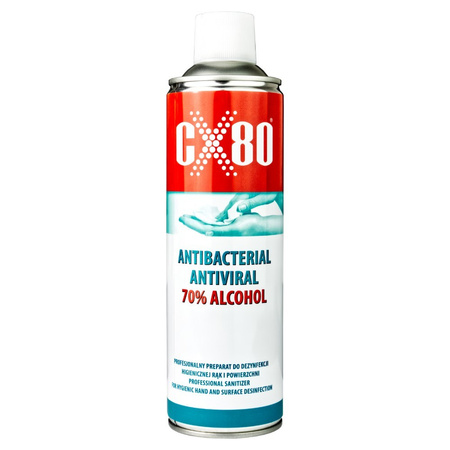500 ml Preparat Antywirusowy Antybakteryjny 70% Alkoholu Do rąk i powierzchni CX80 CX80-48086