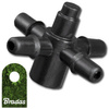 Czwórnik do emiterów i kroplowników patykowych 4mm na wąż 3,5mm Bradas DSK-5135L4