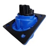 PCE Gniazdo tablicowe skośne CEE 16A 3P 230V 6h niebieskie IP44 TWIST 413-6