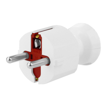 Wtyczka prosta UniSchuko 230V 16A TIMEX biała WT- 40 (BI)