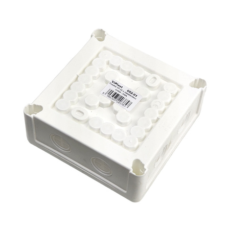 Puszka natynkowa 8-wlotowa pusta VIPLAST BIAŁA IP55 05 052-01