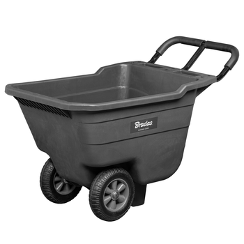 Taczka ogrodowa plastikowa 90L HANDY-GO 2 koła bezdętkowe stalowa rączka lekka wytrzymała taczka 150kg czarna narzędzie ogrodowe transportowe do prac w ogrodzie TQ-WB090BK