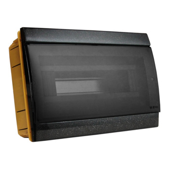 Rozdzielnica podtynkowa 12 modułowa IP40 czarna M-L 970.12.N