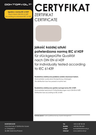 Rozdzielnica budowlana TD-S/FI-B 2x16A 4x230V różnicówka Typ B Schuko Doktorvolt DV-8027-D