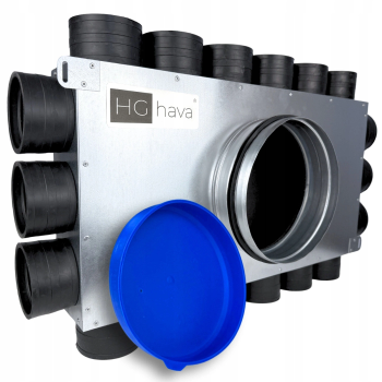 Skrzynka rozdzielcza rozdzielacz rurowy wentylacyjny fi 200 18x75 mm płaski E-KRR-18x75/200-OC