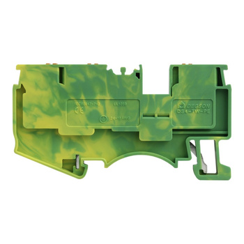 Złączka szynowa 4mm2 1P 3-przewodowa zacisk push-in żółto-zielona PE DS4-TW-PE-01P-1C-00A