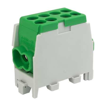Blok rozdzielczy zacisk odgałęźny HLAK 25-1/2 M2 zielony mostek 1P 1,5-25mm2 1,5-16mm2 Pollmann 208 2080138