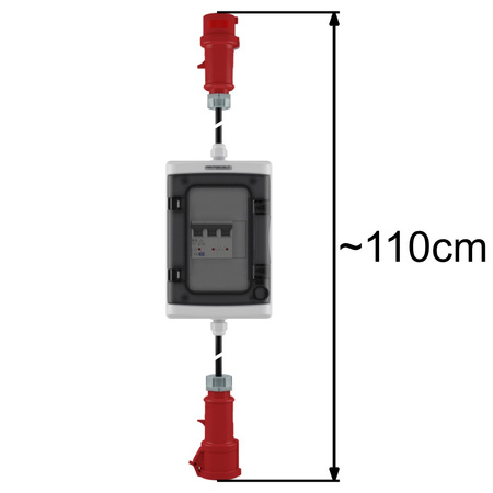 Przedłużacz zabezpieczający 16A C16 5P Doktorvolt DV-2520-AZ-16A