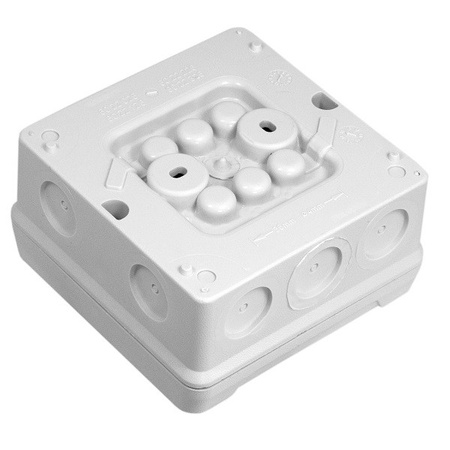 Puszka n/t hermetyczna pusta 98x98x52mm IP55 szara Hensel 600 DE9340