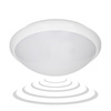 BREVA. plafon oświetleniowy z mikrofalowym czujnikiem ruchu. 60W. E27. IP44. poliwęglan mleczny OR-PL-316WE27PMM