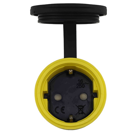 Gniazdo przenośne proste 16A 230V 2P+Z żółte Schuko 9962