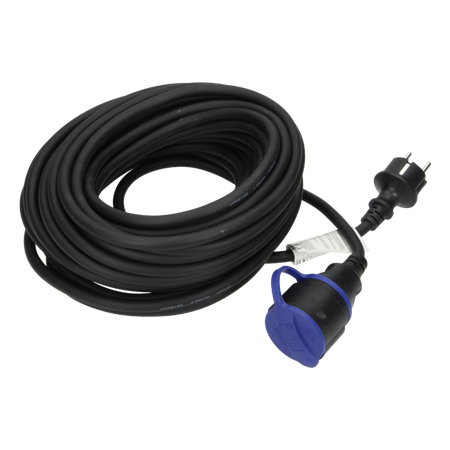 Przedłużacz warsztatowy bryzgoszczelny kabel olejoodporny 230VAC/16A 30m Schuko OR-AE-13169(GS)/30M