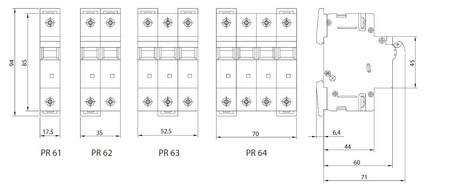 B32A 3P 10kA Wyłącznik nadprądowy bezpiecznik eska PR63 SEZ 0099152