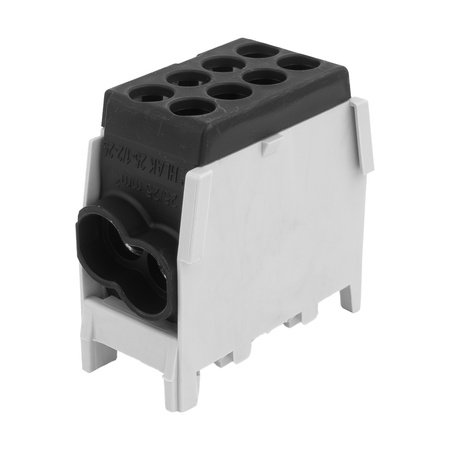 Blok rozdzielczy zacisk odgałęźny HLAK 25-1/2/25 M2 czarny mostek 1P 1,5-25 mm2 Pollmann 208 2080192