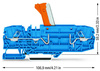 Złączka WAGO 2006‑8674 2‑żyłowa rozłączno pomiarowa na szynę DIN 35 mm Push-in CAGE CLAMP 30A 10 mm2 niebieska 2006-8674