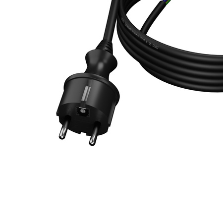 Przewód przyłączeniowy 4m z wtyczką prostą 250V 16A 3x1,5 mm² IP44 H05RR-F PP-40H czarny W-97272