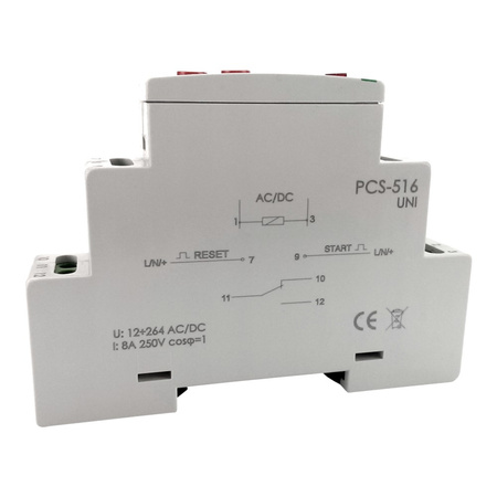 Przekaźnik czasowy 10- funkcyjny wielofunkcyjny F&F PCS-516 UNI