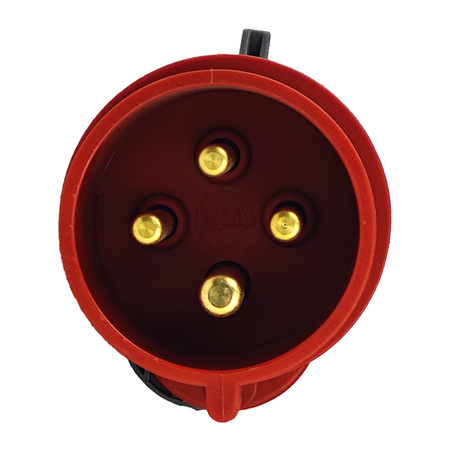 Wtyczka przenośna CEE 4P 32A VDE IP44 400V TP-Electric 3126-301-1601